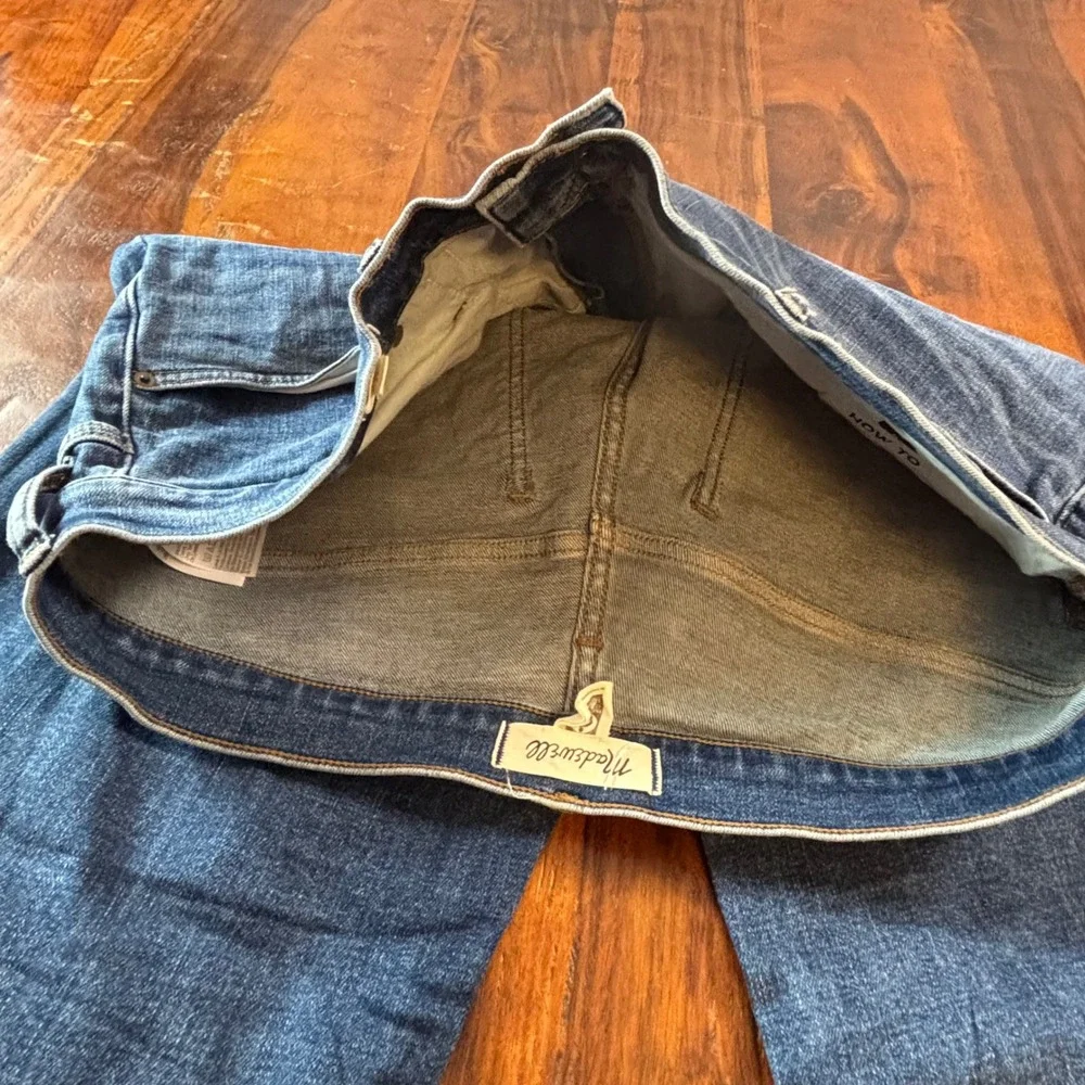 Madewell Women's Dark Blue Flare Wide Leg Jeans